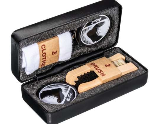 Shoe care set RE98 AJACCIO – high-quality care set for shoes in elegant black