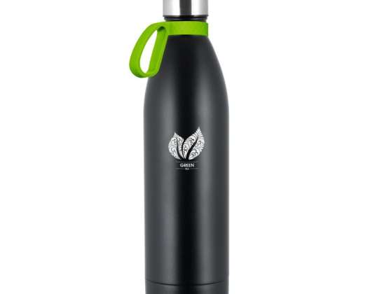 NICE XL 750 ml Thermal Water Bottle Black Silver