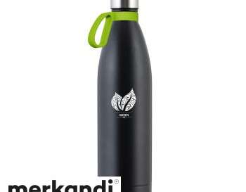 NIZZA XXL Thermos Bottle Insulated Drinking Bottle 750ml Black & Silver