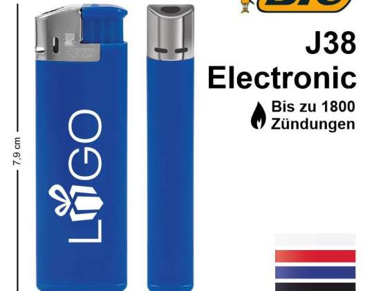 BIC J38 Electronic Feuerzeug – Elektronisch  langlebig  zuverlässig für täglichen Gebrauch