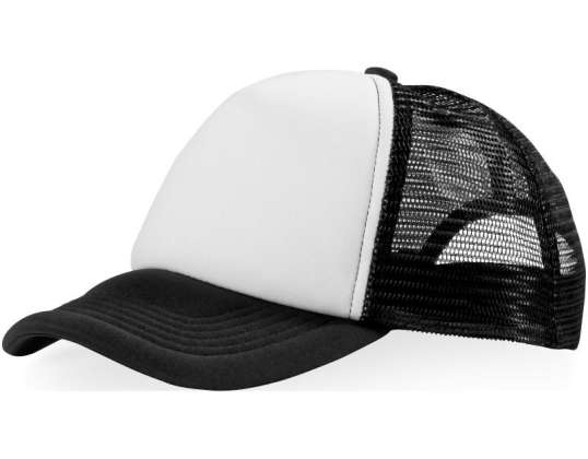 Trucker Cap with 5 segments Black & White Fashionable headgear for the urban look