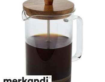 Ivorie 600 ml Kaffeebereiter   Transparent mit Holzakzenten