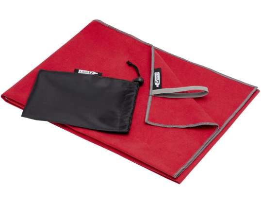 Pieter ultralight GRS towel 50 × 100 cm red: Quick-drying ideal for travel and outdoor activities