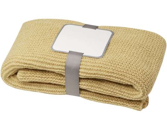 Suzy GRS certified knitted blanket in beige – 150x120 cm – Eco Chic