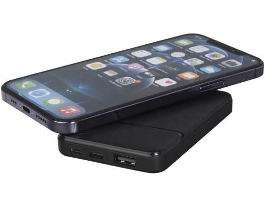 5000mAh Power Bank Eco-Friendly Made of Recycled Plastic Black Compact Portable Battery