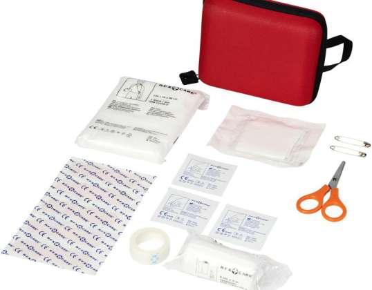 Healer 16 Piece First Aid Kit in Red and White – Comprehensive & Compact