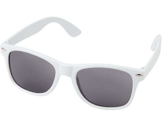 Sun Ray Recycled Sunglasses in White Eco-Friendly UV Safety Glasses