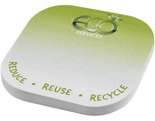 Eco-friendly Sticky Mate Notes with rounded corners White: Sustainable notes with a modern touch