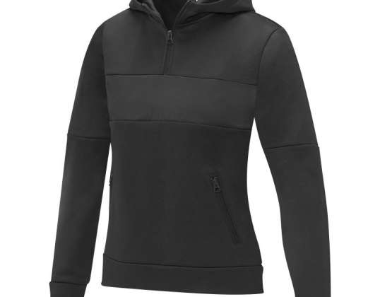 Eleganter Damen Hoodie mit halbem Reißverschluss Stylischer Sayan Kapuzenpullover Bequeme Damenmode