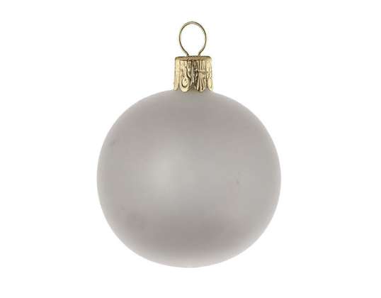 Traditional Matte White Glass Ball Elegant Christmas Ornaments