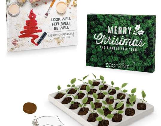 Advent calendar with planting sets A new seed grows every day