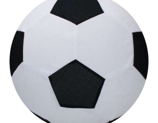 Medium Soft Touch Match Ball in White Black Versatile for Sports and Play