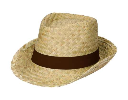 Cuba Summer Hat in Natural Color with Brown Ribbon – Stylish &amp; Sun-Protecting