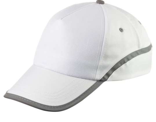 Reflective white cap for sports and leisure