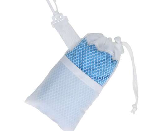 Refreshing Fitness Towel Cooling White/Blue: Quick-Drying Soft Versatile