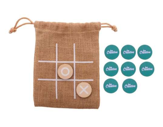 JUX Creative Tic Tac Toe Spielset – Natürliches Design  Unterhaltsam