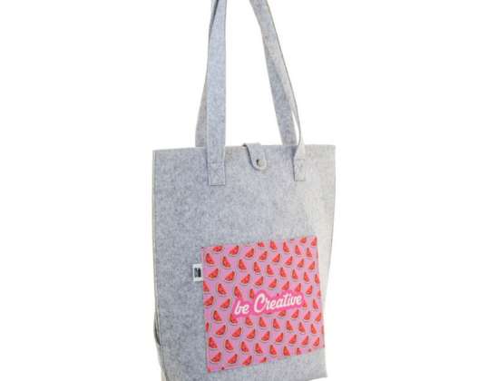 CreaFelt Toteback Custom RPET Shoulder Bag Elegant Grey