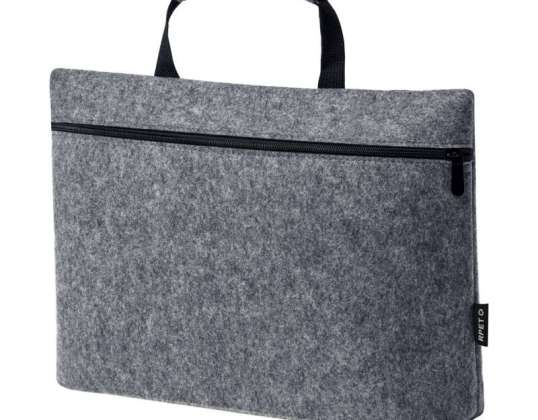 Sac à documents Rickey RPET en gris - sac de bureau durable et élégant