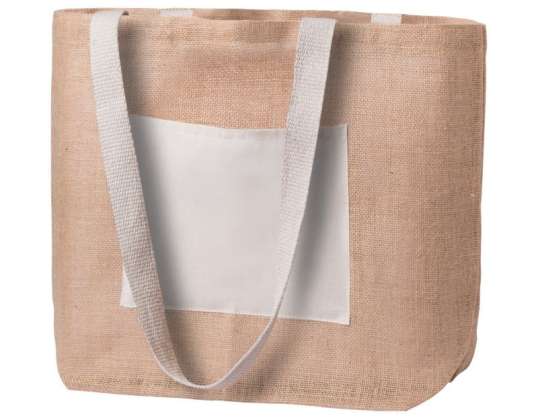 Farus Naturfarbene Strandtasche  elegant &amp; umweltfreundlich