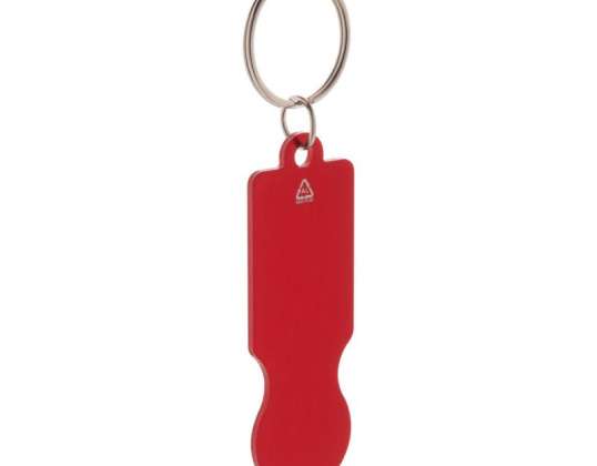 RaluCart Keychain with Shopping Trolley Remover Bright Red