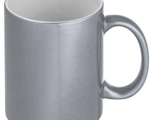 Silver sublimation mug 'Alhambra' – Ideal for personalised designs