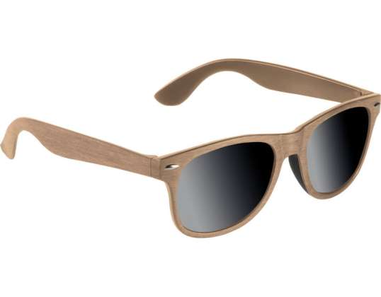 Attraktive Woodlook Sonnenbrille in Beige – Schutz &amp; Trendbewusst