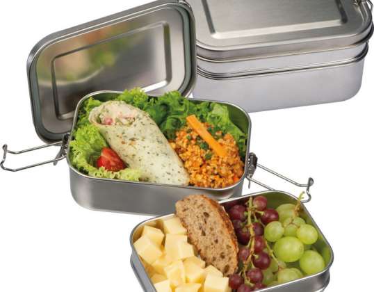 Porto Alegre Lunchbox in Silver Gray Stylish Compact Durable Meal Container