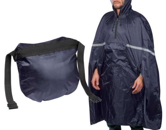 Monte Carlo Rain Poncho in Dark Blue Elegant Weather Protection