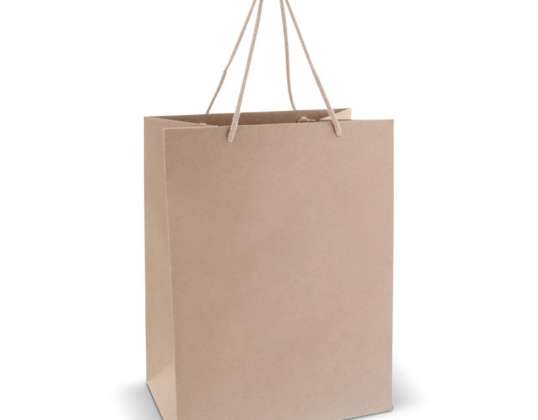 Paper gift bag 120g/m² 30x20x40 cm Brown Robust and stylish gift packaging