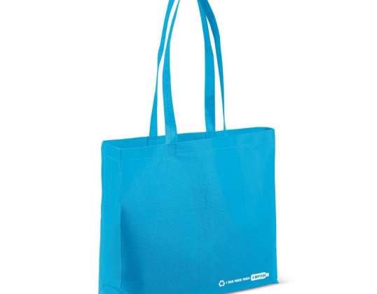 Blue shoulder bag made of R PET 100g/m² Sustainable shoulder bag Robust and stylish