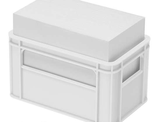 Beverage crate note box in white with white paper – Original office accessories