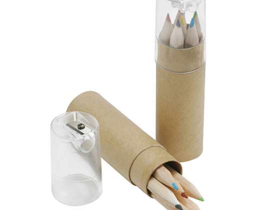 Colored Pencils Set in Cardboard Holder Beige Crystal Clear Creative Color Pencil Set for Artists and Kids