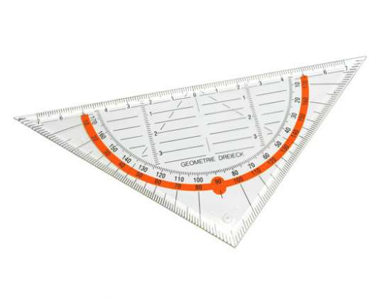 Neon Orange Geo Triangle in Crystal Clear – Precise Drawing Tool