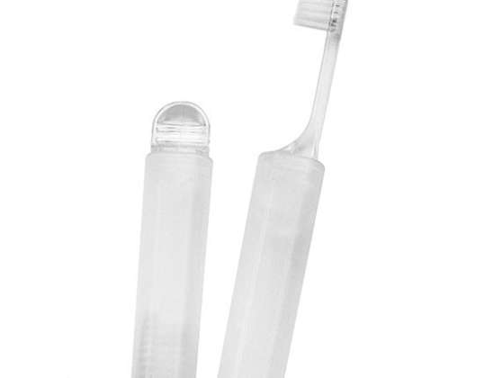 Frosted crystal clear travel toothbrush – hygienic &amp; stylish on the go