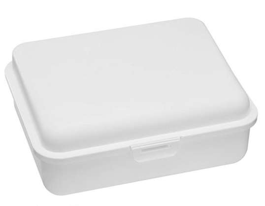 Large lunch box with divider Flexible dividing Classic White