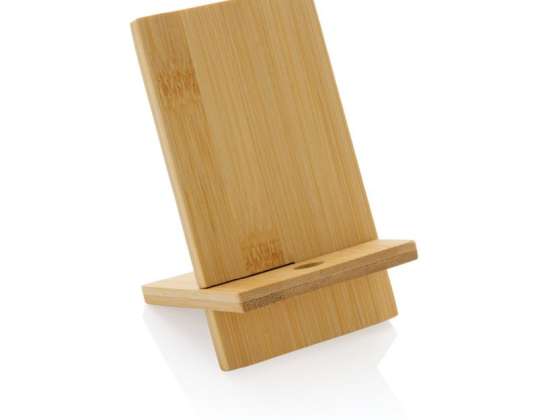 Sustainable Bamboo Phone Stand in Kraft Cardboard Brown Eco-Friendly and Stylish