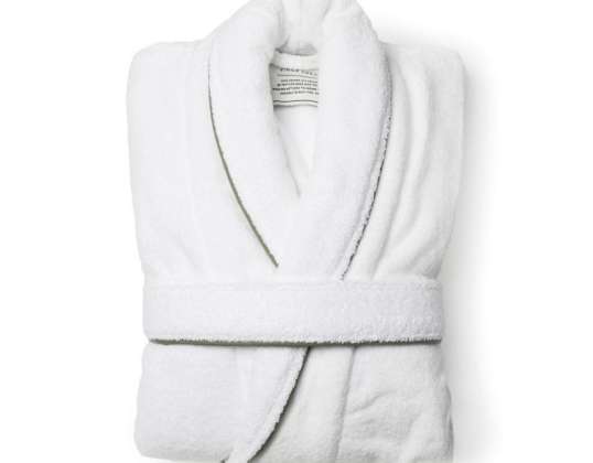 VINGA Harper Bathrobe S/M White: Cosy high-quality bathrobe for relaxation and luxury