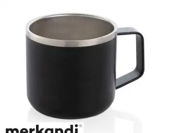 Stainless Steel Camping Tasse   Schwarz  Robuste Edelstahl Tasse für Outdoor Aktivitäten