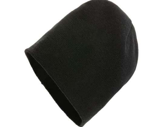 Bonnet classique Impact AWARE™ en Polylana en noir – Chapeau d’hiver écologique