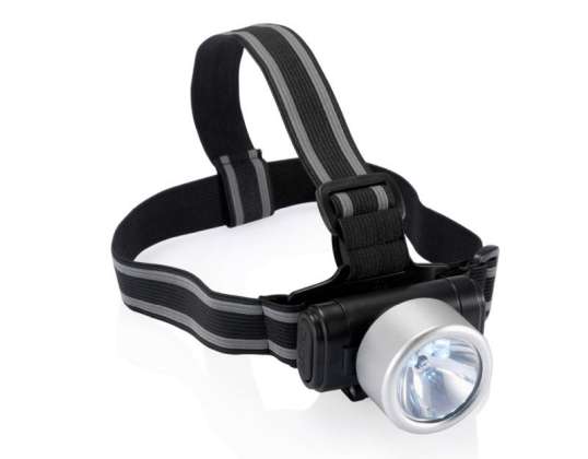 Everest LED Headlamp in Silver Black – Robust Outdoor Lighting