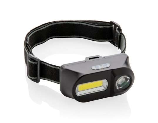 Hybrid COB and LED headlamp – powerful lighting in black