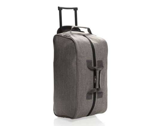 Practical Weekend Trolley Stylish Short Trip Rolling Suitcase in Grey