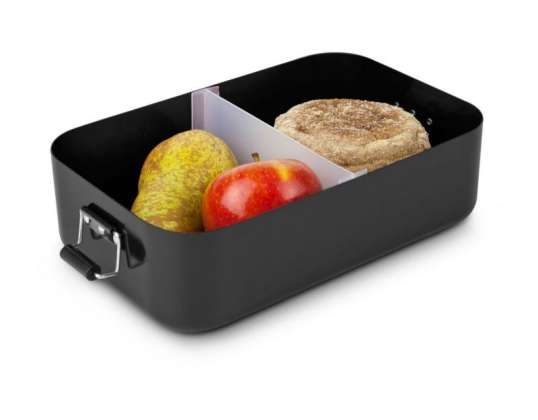 ROMINOX Lunchbox Quadra Zwart Mat XL Ruime en stijlvolle voedselcontainer