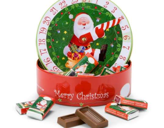 Round Advent calendar with daily chocolate surprise