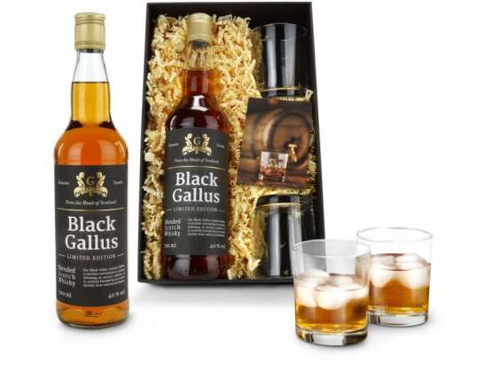 Coffret cadeau whisky Black Gallus Fine Drop pour les connaisseurs