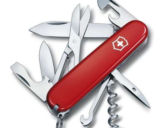 CLIMBER Swiss Army Knife Red versatile and compact for outdoor adventures