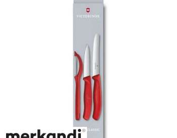 3 Piece Paring Knife Set with Peeler in Red: Kitchen Essentials