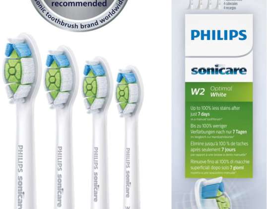 Philips Sonicare W2 Optimal Weiß HX6064/10 Ersatzbürstenköpfe - 4er Pack