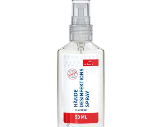 Spray désinfectant pour les mains 50 ml – hygiène rapide