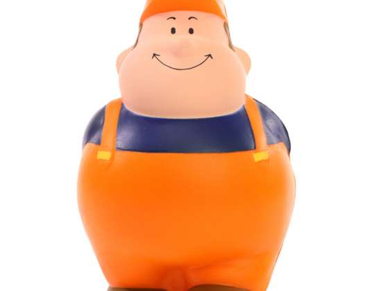 SQUEEZIES Garbage Man Bert Colorful Stress Reliever Toy